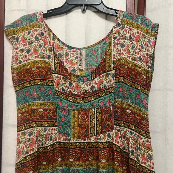 ANTHROPOLOGIE FREE PEOPLE COASTAL TECTONICS HIGH LOW DRESS S/P - Picture 4 of 4